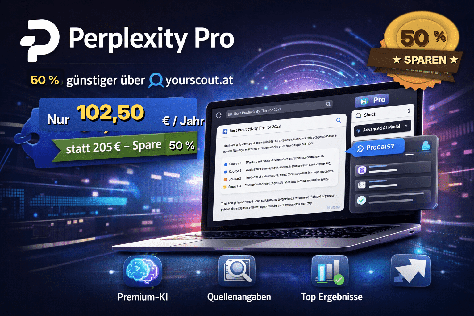 Perplexity Pro günstig kaufen Yourscout
